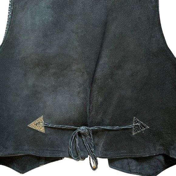 Stampede Leather Fitted Horse Print Vest Made in Ruidoso NM - Picture 3 of 6